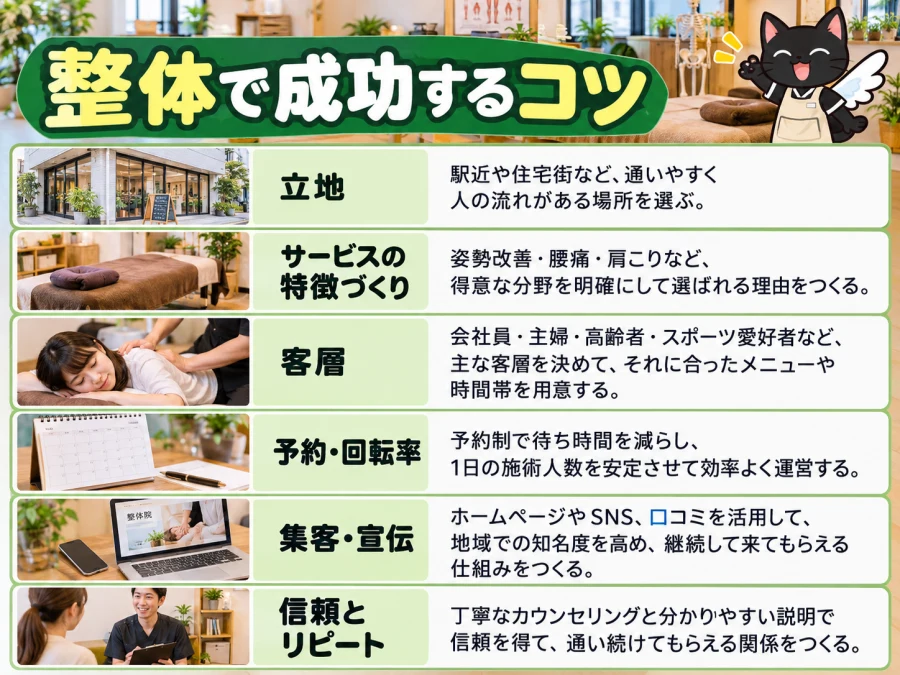 整体の開業で成功するコツ