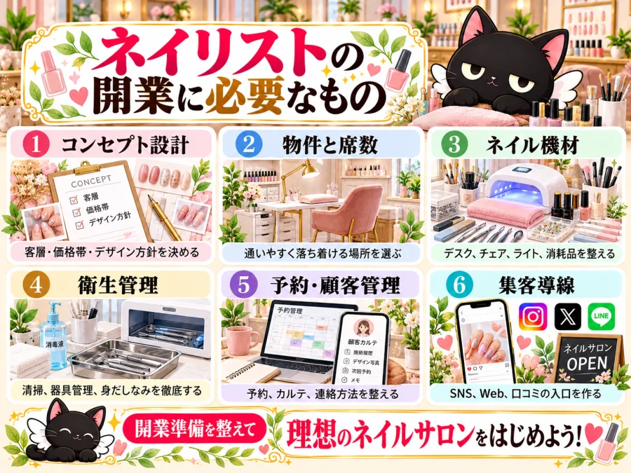 ネイリストの開業に必要なもの