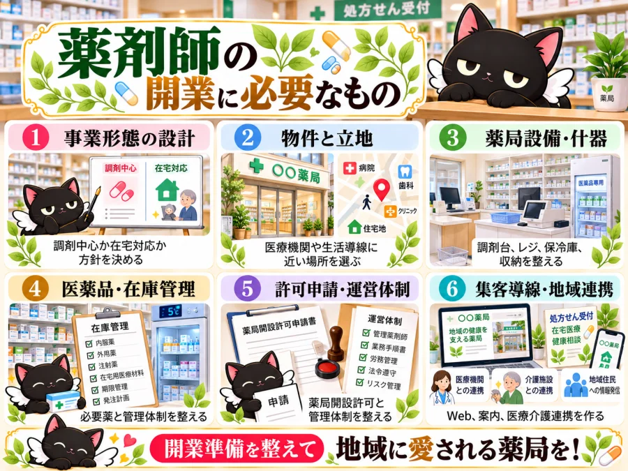 薬剤師の開業に必要な6項目