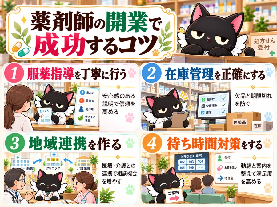 薬剤師の開業で成功するコツ