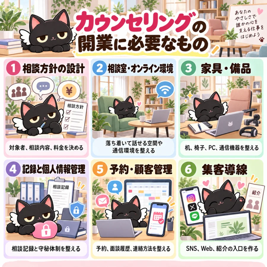 カウンセリングの開業に必要なもの