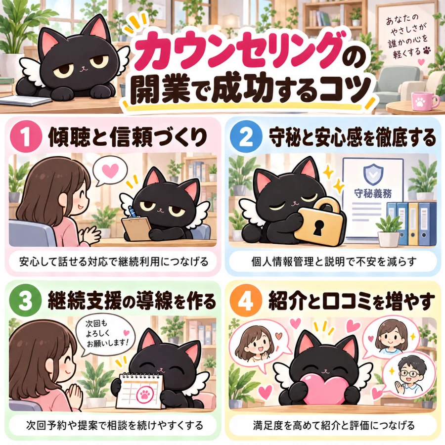 カウンセリングの開業で成功するコツ
