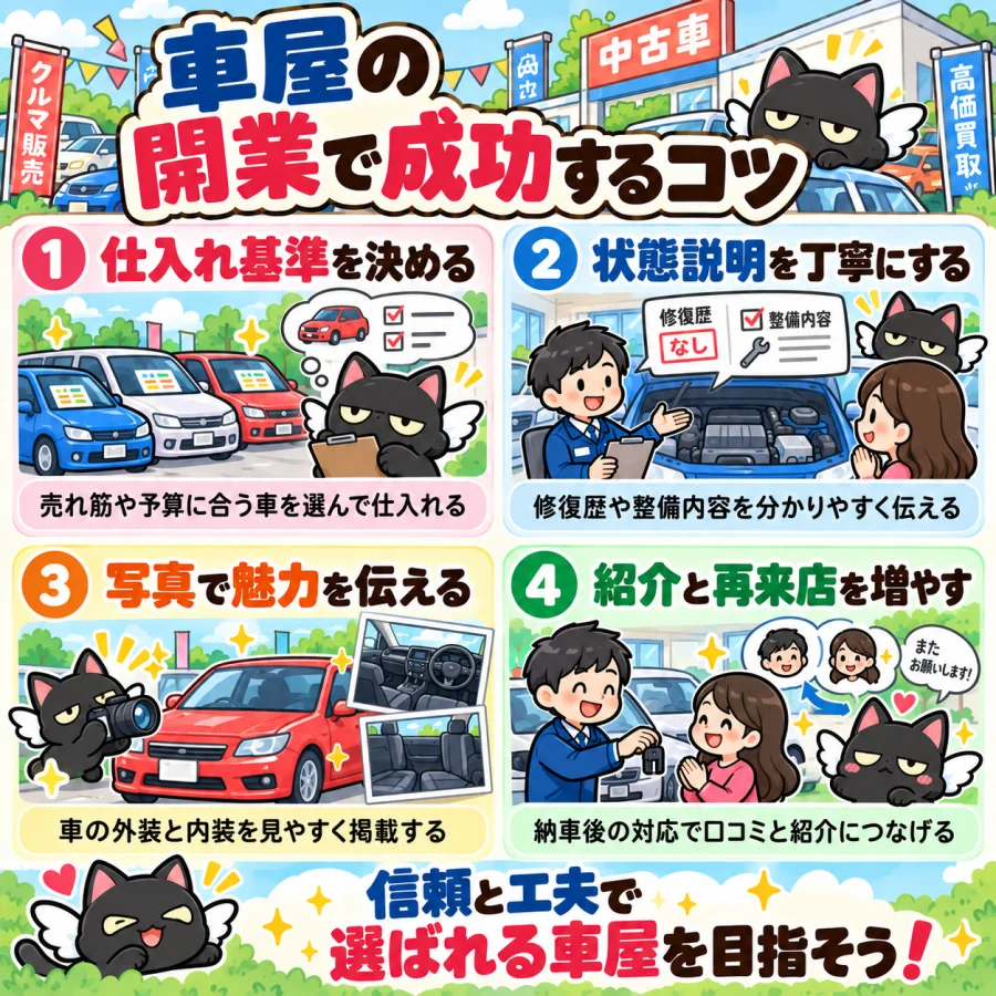 車屋の開業で成功するコツ