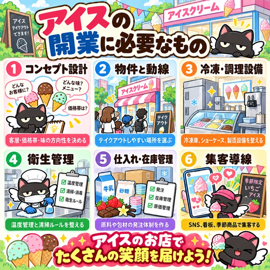 アイスの開業に必要なもの