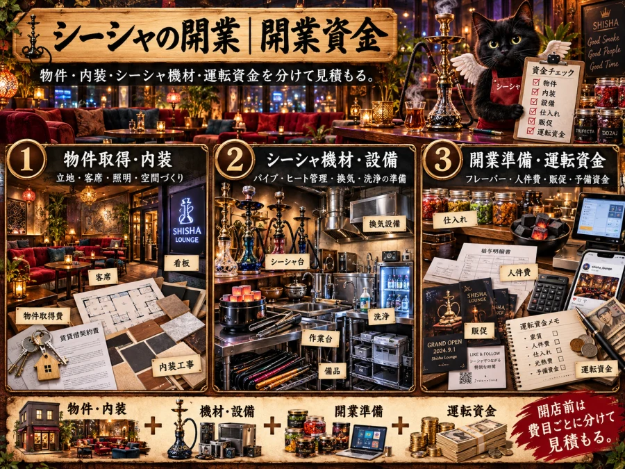 シーシャの開業資金