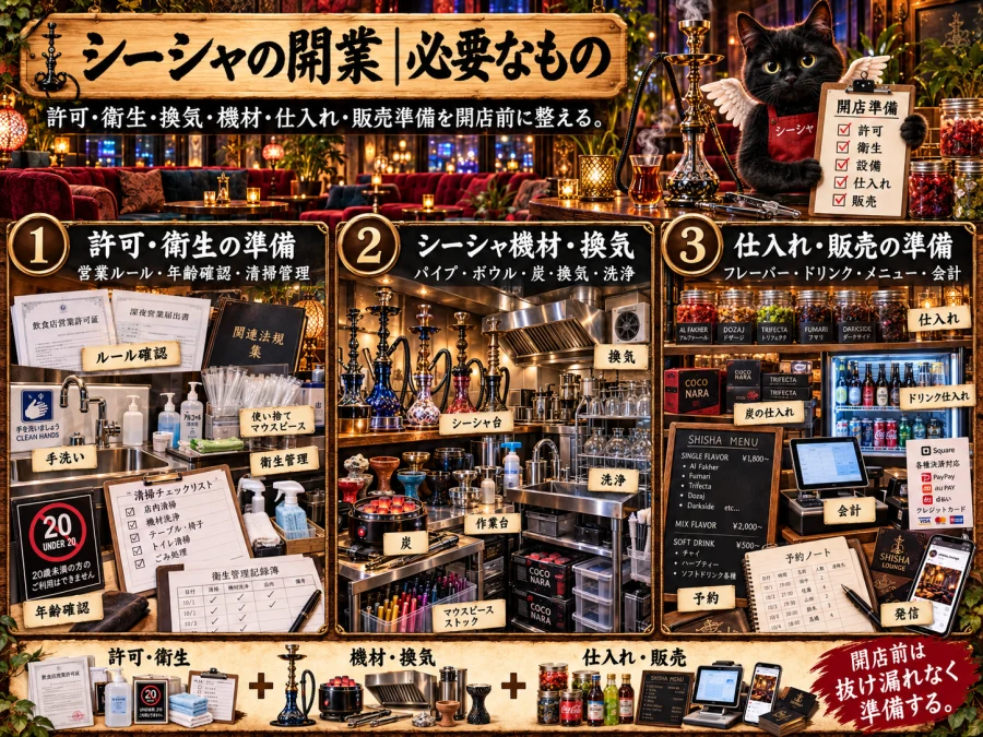 シーシャの開業に必要なもの