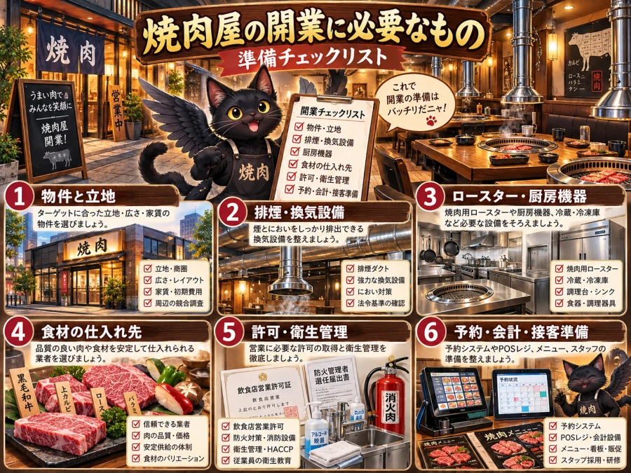 焼肉屋の開業に必要な6項目