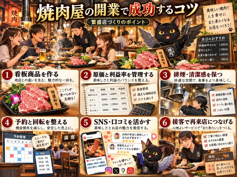 焼肉屋の開業で成功するコツ