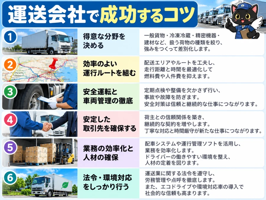 運送会社の開業で成功するコツ