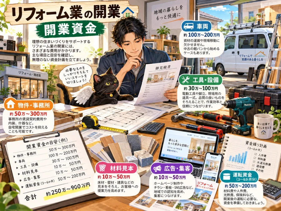 リフォーム業の開業資金