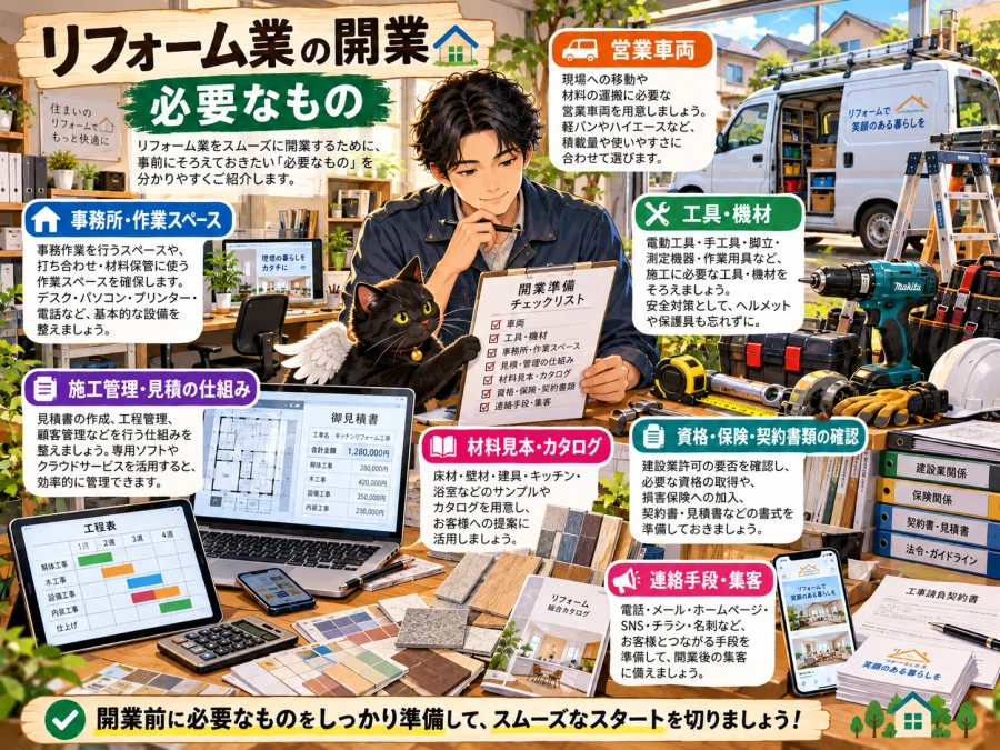 リフォーム業の開業に必要なもの