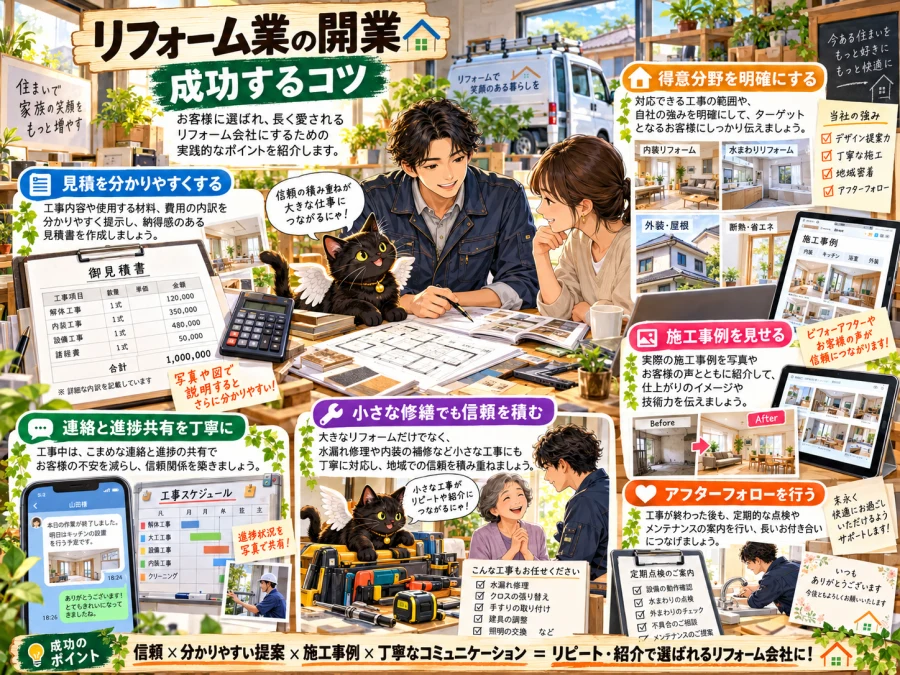 リフォーム業の開業で成功するコツ