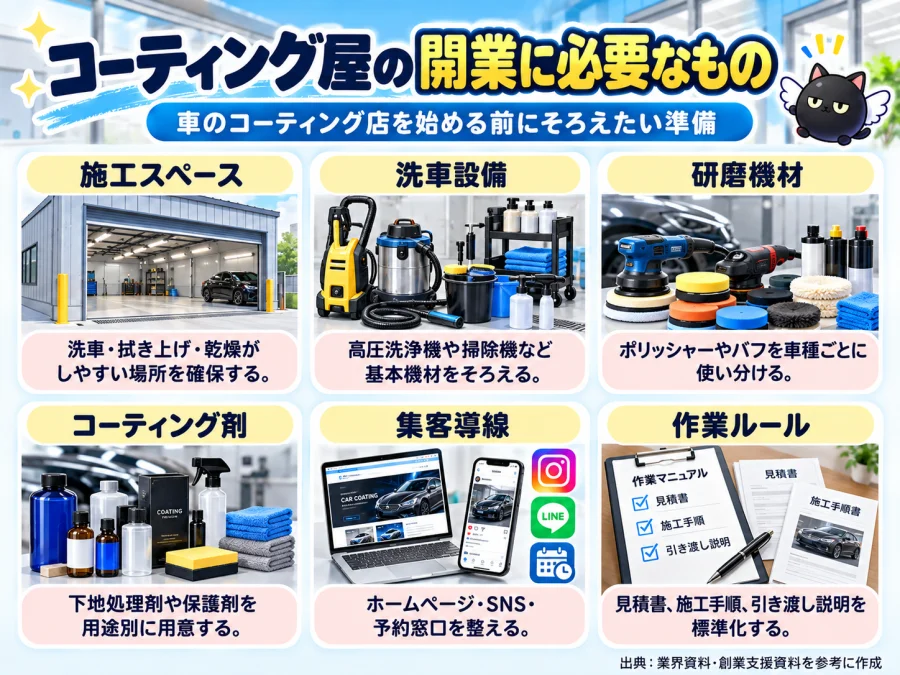 コーティング屋に必要な6項目
