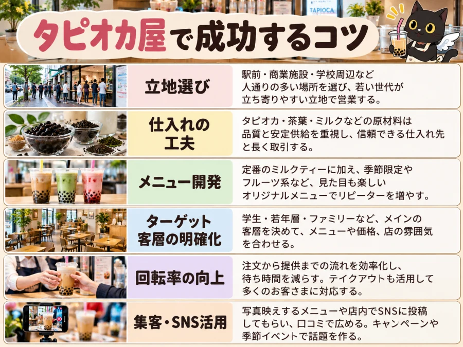 タピオカ屋で成功する4つのコツ