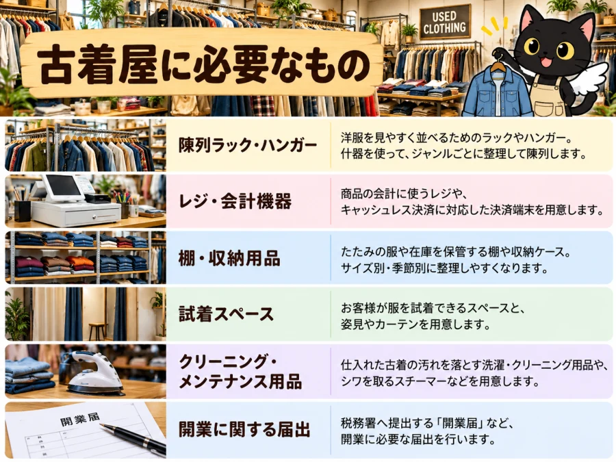古着屋の開業に必要な6項目