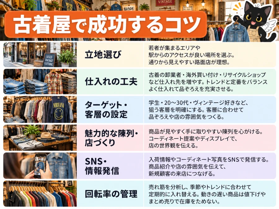古着屋の開業で成功するコツ