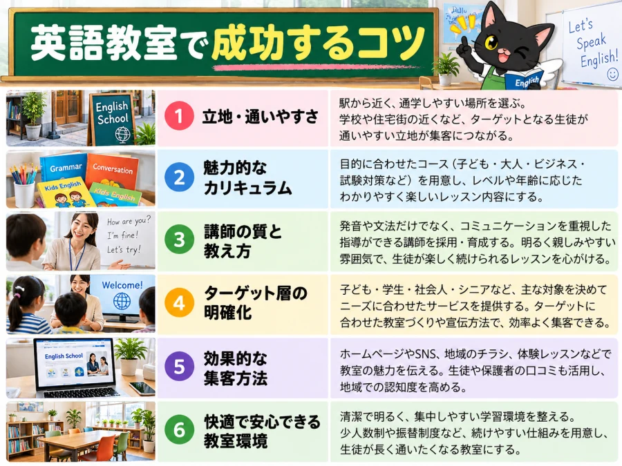 英語教室の開業で成功するコツ