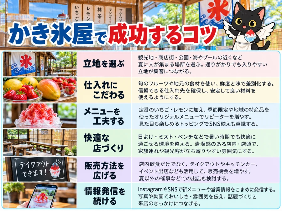 かき氷屋の開業で成功するコツ