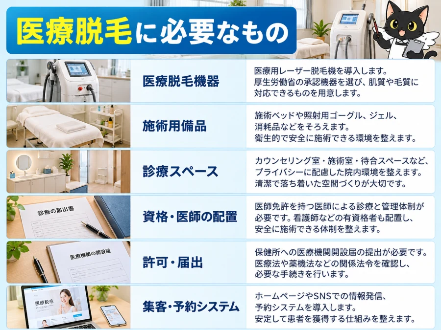 医療脱毛の開業に必要なもの