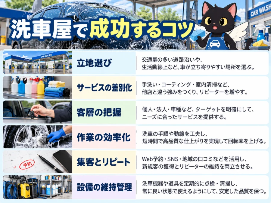 洗車屋の開業で成功するコツ