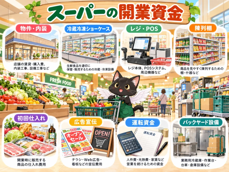 スーパーの開業資金