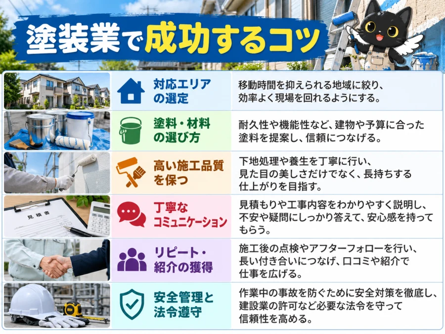 塗装業の受注と品質を安定させるの業種別運営ポイント