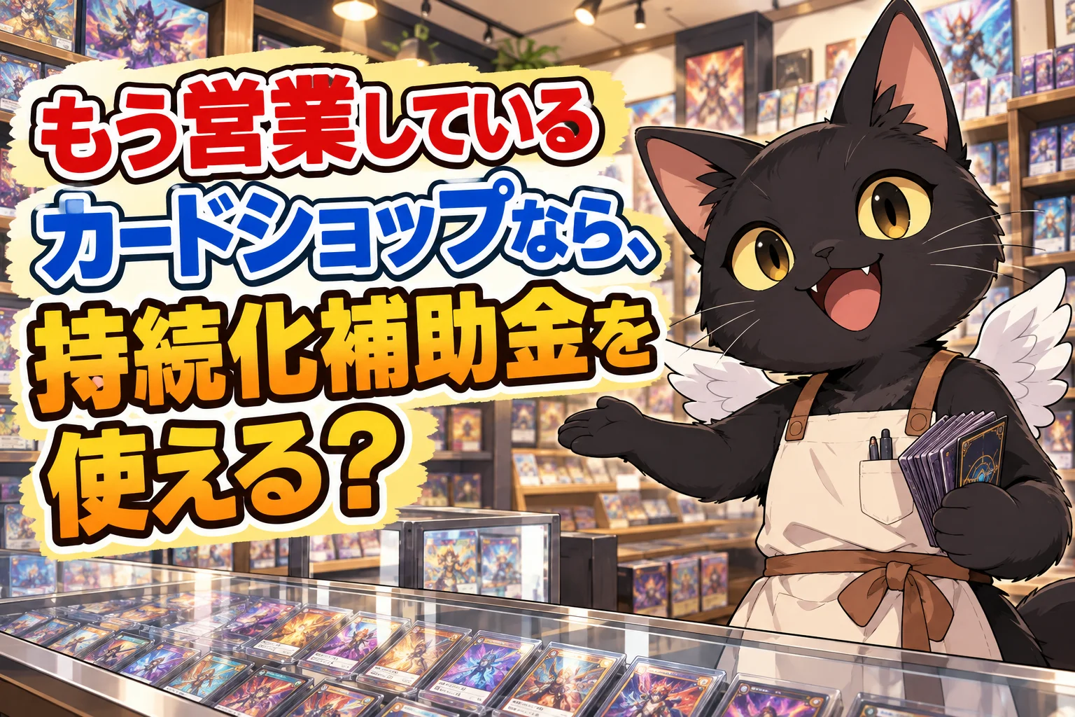 もう営業しているカードショップなら、持続化補助金を使える？