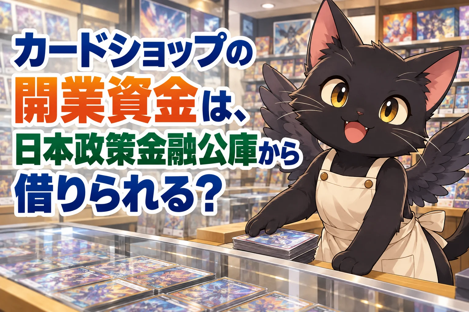 カードショップの開業資金は、日本政策金融公庫から借りられる？
