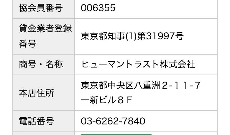日本貸金業協会「協会員検索」の結果（2026年10月5日）