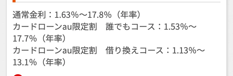 auじぶん銀行公式「じぶんローン 商品詳細」（2026年10月12日現在の金利）