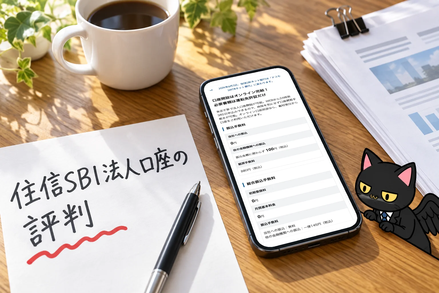 住信SBI法人口座の評判