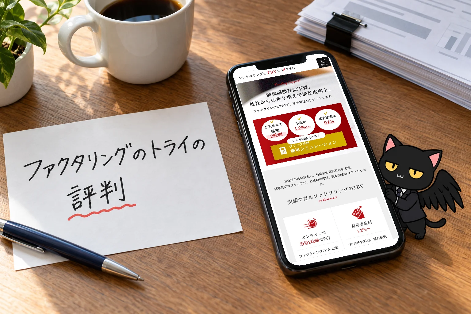 ファクタリングのトライの評判